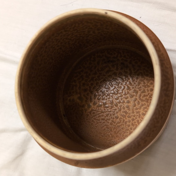 MCM stoneware cannister, with wood lid - Picture 3 of 5